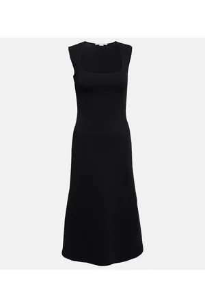 Stella McCartney Vestido midi con cuello cuadrado