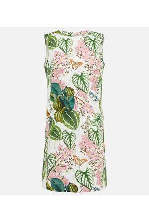 Oscar de la Renta Vestido corto en mezcla de algodón