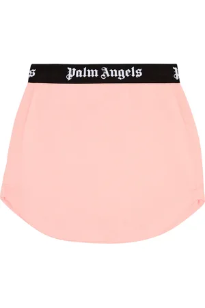 Palm Angels Falda en jersey de algodón con logo