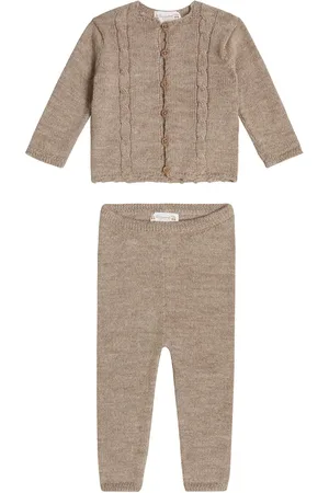 BONPOINT Bebé - set de cárdigan y pantalones Dangelou de alpaca