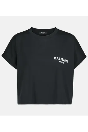 Balmain Camiseta de punto fino con logo