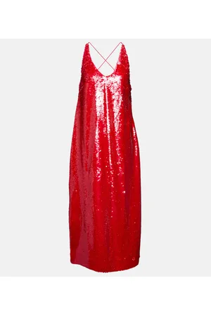 Ganni Vestido midi con lentejuelas