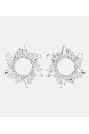 Amina Muaddi Pendientes Begum con cristales