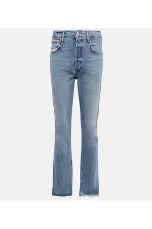 AGOLDE Jeans rectos Riley de tiro alto