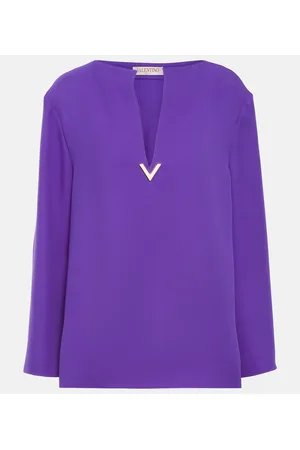 VALENTINO Blusa Cady Couture de seda