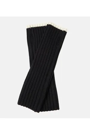 Totême Guantes de lana en punto acanalado