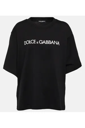 Dolce & Gabbana Camiseta DG en jersey de algodón cropped