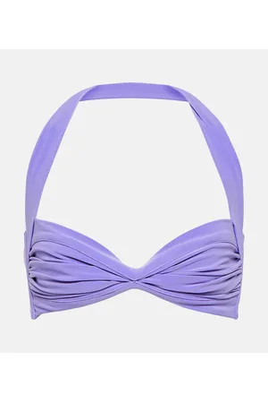 Norma Kamali Top de bikini Bill con cuello halter
