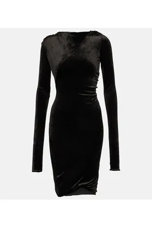 Rick Owens Vestido corto Lilies de jersey de terciopelo