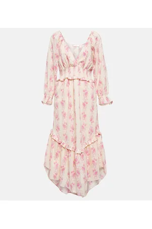 LOVESHACKFANCY Vestido midi Firefly de algodón floral