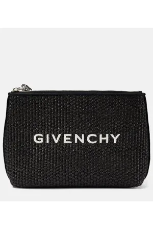 Givenchy Clutch de rafia con logo