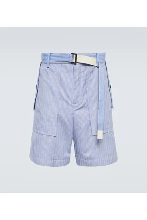 SACAI X Thomas Mason shorts de popelín a rayas