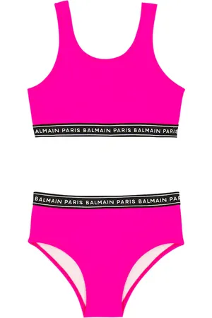 Balmain Bikini con logo en jacquard