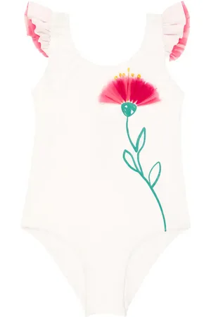 Il gufo Bañador floral con volantes