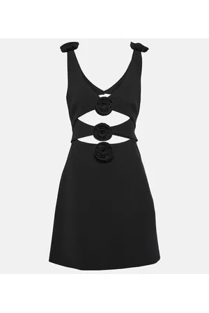 MAGDA BUTRYM Vestido corto en mezcla de lana con apliques