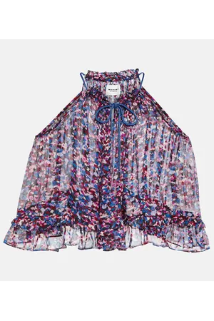 Marant Etoile Top Fabino de georgette estampado
