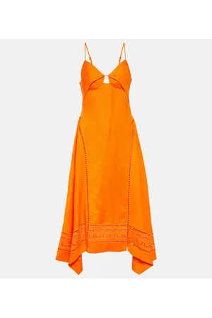 Simkhai Vestido midi Valeria en mezcla de lino