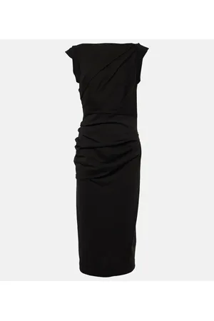 DRIES VAN NOTEN Vestido midi de jersey de algodón