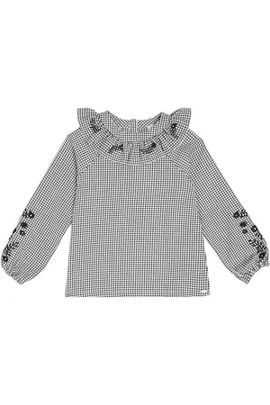 Tartine Et Chocolat Blusa a cuadros bordada