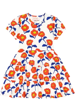 Mini Rodini Vestido en mezcla de algodón floral