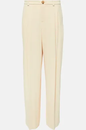Vince Pantalones anchos de crepé de tiro bajo