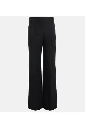 Chloé Chloé Pantalones en mezcla de lana tiro alto