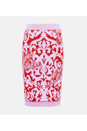 Vivienne Westwood Falda midi Iron Orb de jacquard