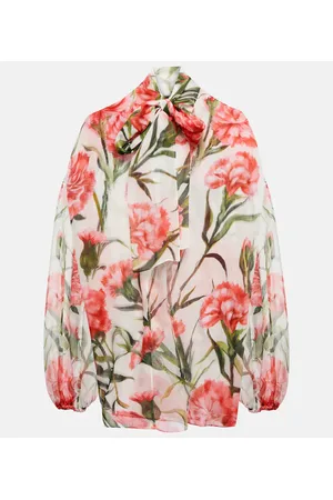 Dolce & Gabbana Blusa de seda floral
