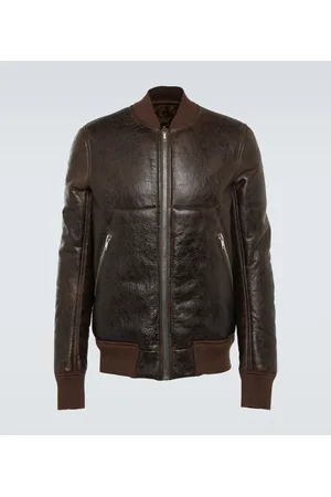 Rick Owens Chaqueta de piel con borrego