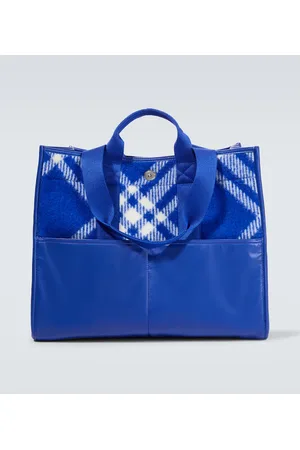 Burberry Tote de lana en jacquard a cuadros