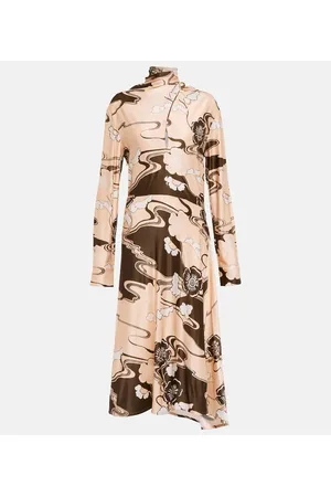 Jil Sander Vestido midi estampado