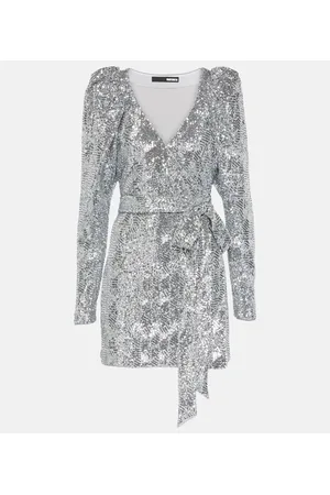 ROTATE Vestido envolvente con lentejuelas
