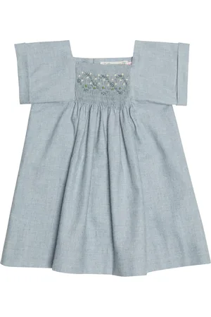 BONPOINT Bebé - vestido Pais de lana y sarga de algodón