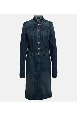 Sportmax Vestido midi de denim