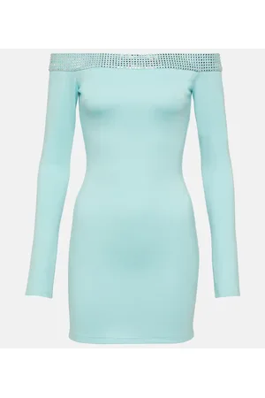 DAVID KOMA Vestido corto con cristales