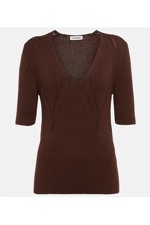 Jil Sander Camiseta de punto abierto