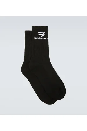 Balenciaga Calcetines de punto acanalado con logo