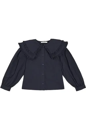 The New Society Blusa Jimena de algodón con volantes