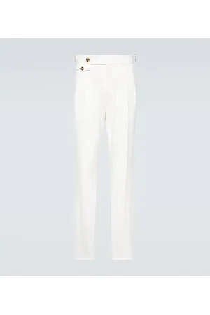 Brunello Cucinelli Pantalones rectos de algodón