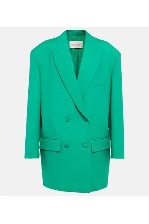 VALENTINO Blazer cruzado de Crepe Couture