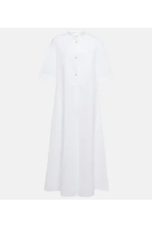Jil Sander Vestido midi de algodón