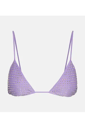 Self-Portrait Top de bikini adornado