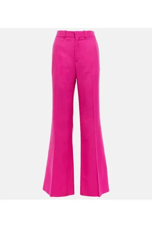 Chloé Chloé Pantalones en mezcla de lana tiro alto