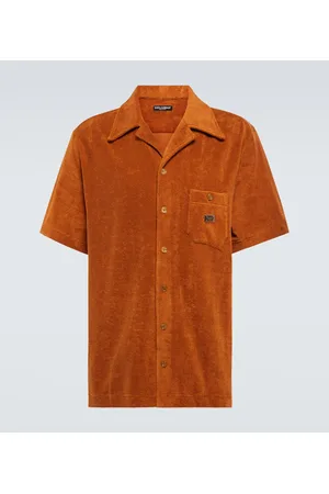 Dolce & Gabbana Camisa bowling en rizo de algodón