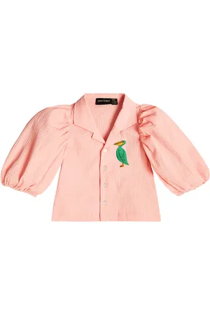 Mini Rodini Blusa de seersucker bordada