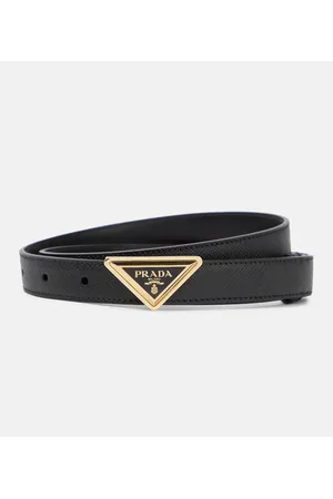 Prada Cinturón de piel Saffiano con logo