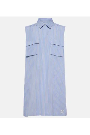SACAI Vestido camisero de popelín de algodón