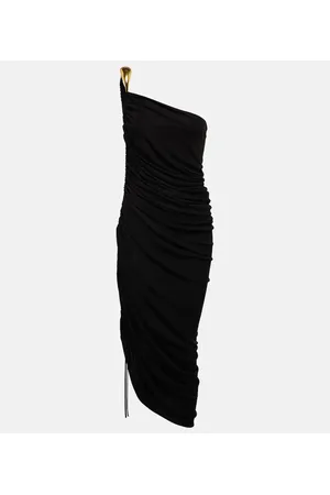 Bottega Veneta Vestido midi asimétrico