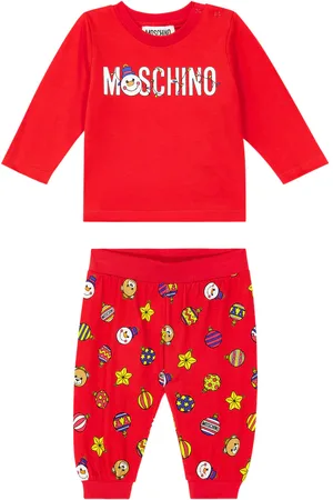 Moschino Bebé - set de camiseta y pantalones estampados
