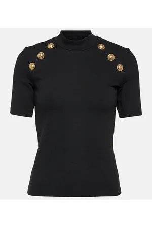 Balmain Camiseta de jersey adornada
